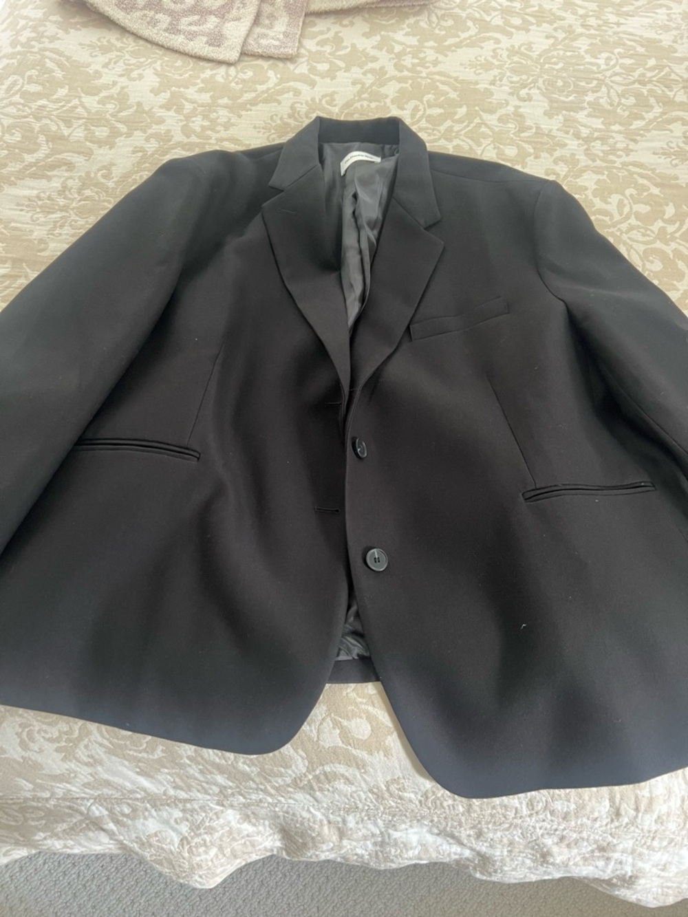 NWT The Frankie Shop Black Oversized Blazer Jacket - Picture 3 of 4